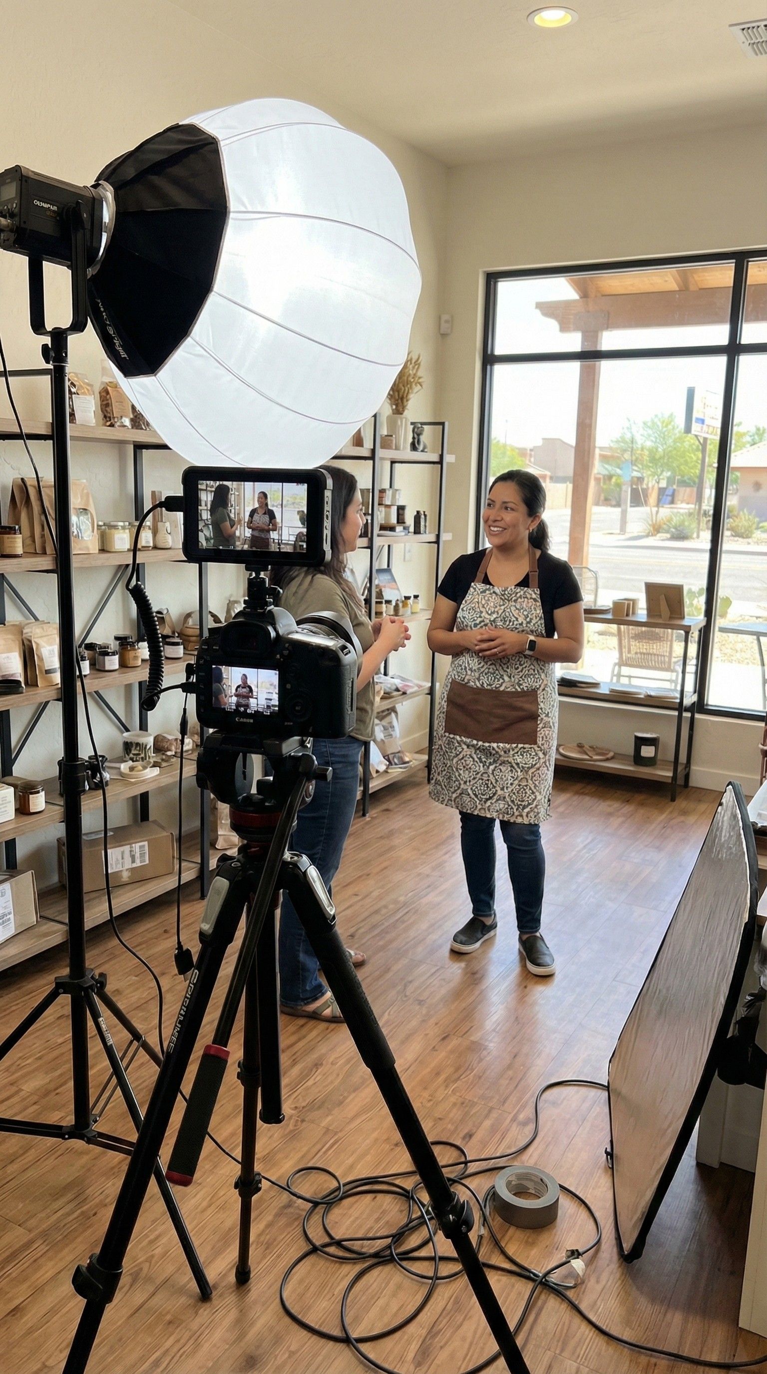 Behind the scenes video production